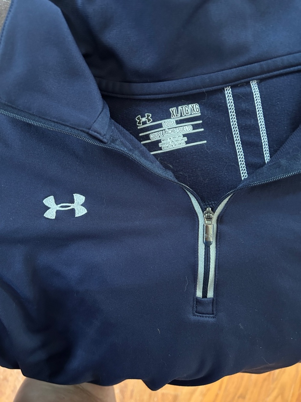 Under Armour Navy 3/4 Zip - Picture 4 of 7